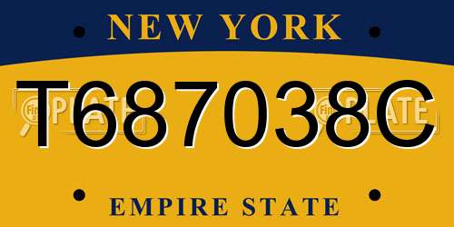 T687038C New York License Plate