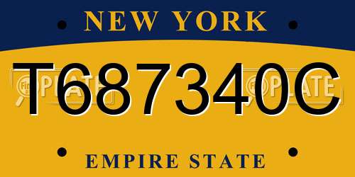 T687340C New York License Plate