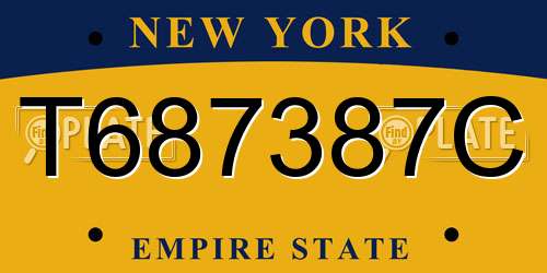 T687387C New York License Plate
