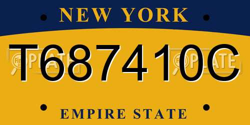 T687410C New York License Plate