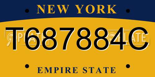 T687884C New York License Plate