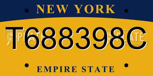 T688398C New York License Plate