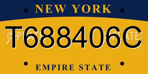 T688406C New York License Plate