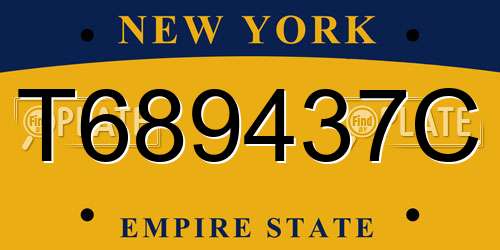 T689437C New York License Plate