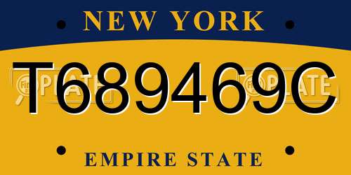 T689469C New York License Plate