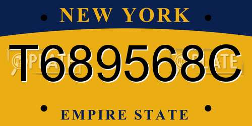 T689568C New York License Plate