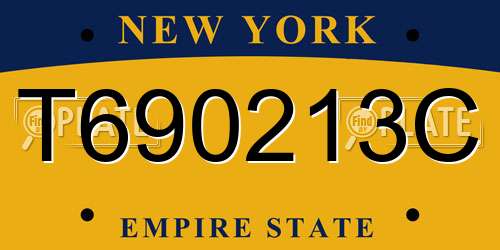 T690213C New York License Plate