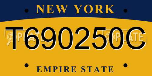 T690250C New York License Plate