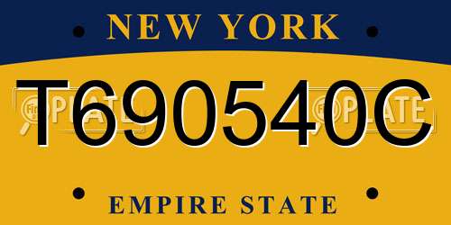 T690540C New York License Plate