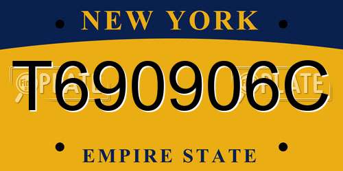 T690906C New York License Plate
