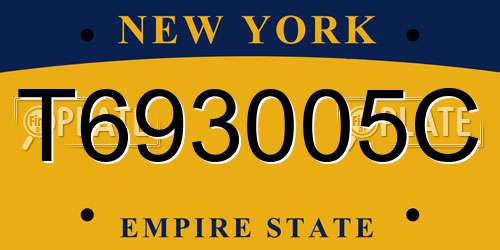 T693005C New York License Plate