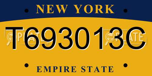 T693013C New York License Plate