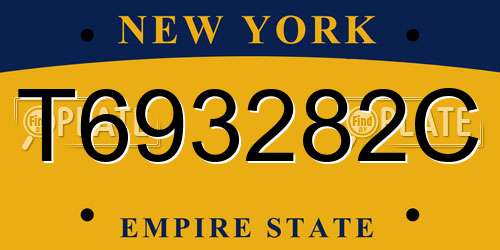 T693282C New York License Plate