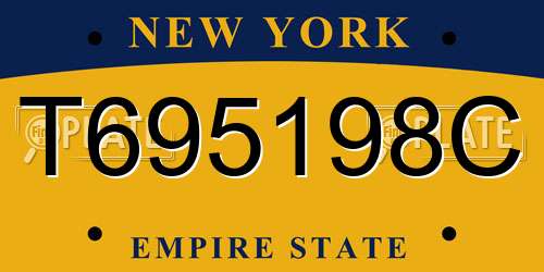 T695198C New York License Plate