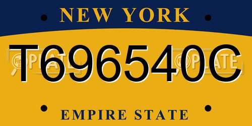 T696540C New York License Plate