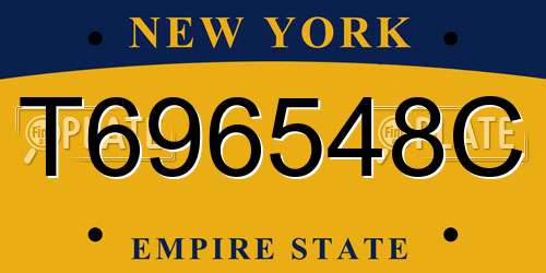 T696548C New York License Plate