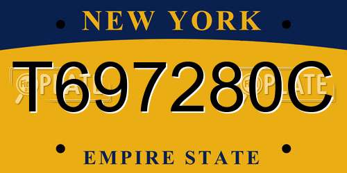 T697280C New York License Plate
