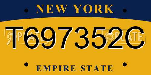 T697352C New York License Plate