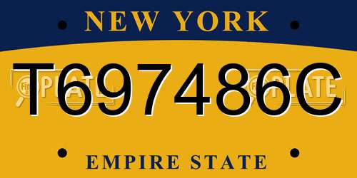 T697486C New York License Plate