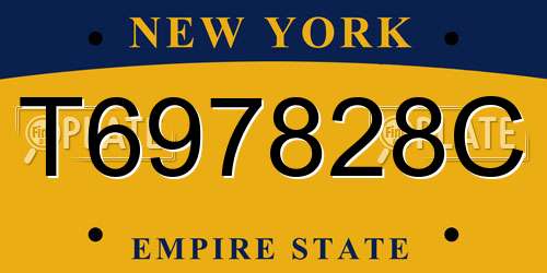T697828C New York License Plate