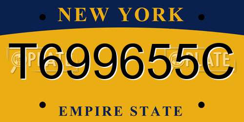 T699655C New York License Plate