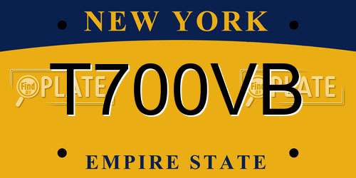 T700VB New York License Plate