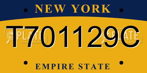 T701129C New York License Plate