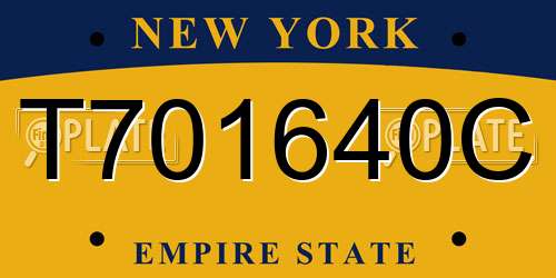 T701640C New York License Plate