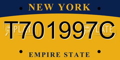 T701997C New York License Plate