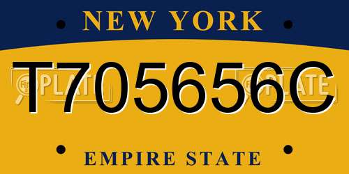 T705656C New York License Plate