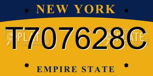 T707628C New York License Plate