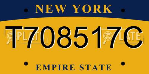 T708517C New York License Plate