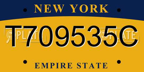 T709535C New York License Plate