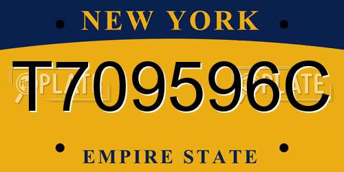 T709596C New York License Plate