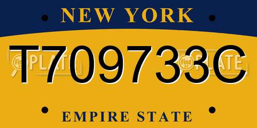 T709733C New York License Plate