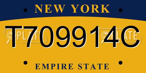 T709914C New York License Plate