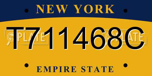 T711468C New York License Plate