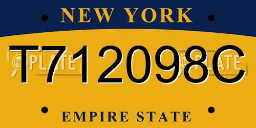 T712098C New York License Plate