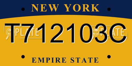 T712103C New York License Plate