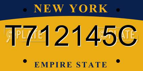 T712145C New York License Plate
