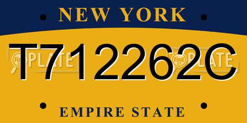 T712262C New York License Plate