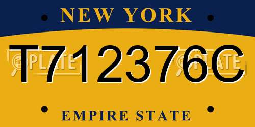 T712376C New York License Plate