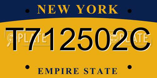 T712502C New York License Plate