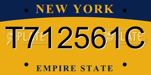 T712561C New York License Plate