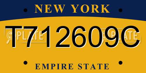 T712609C New York License Plate