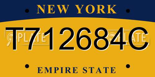 T712684C New York License Plate