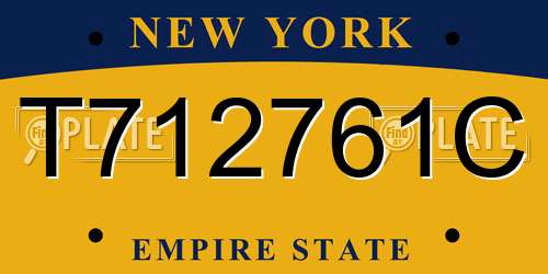 T712761C New York License Plate