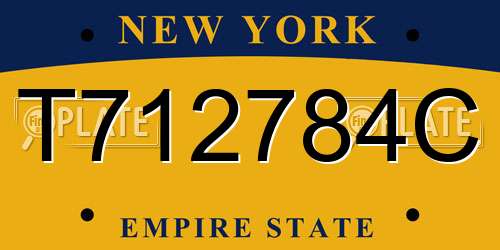 T712784C New York License Plate