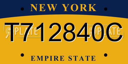 T712840C New York License Plate