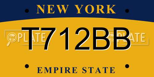 T712BB New York License Plate